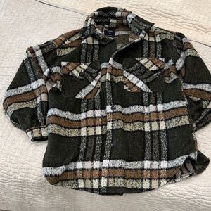 Cotton On Green Plaid Utility Jacket